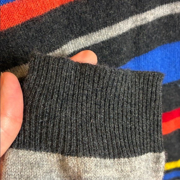 CLUB ROOM Luxury Cashmere Men's Printed Stripe Pullover Crewneck Sweater L Luxe - Picture 6 of 13